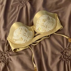 Luli Fama Gold Underwire Bikini Top